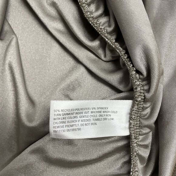 A NEW DAY TANK TOP RUCHED VELOUR NEUTRAL  HIGH MOCK NECK DRESSY SIZE XL NWT - Picture 6 of 8